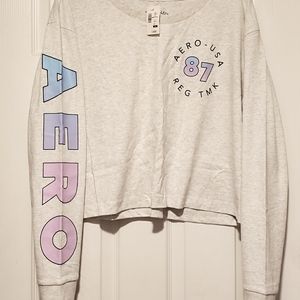 Aeropostale Long Sleeve Crop Top